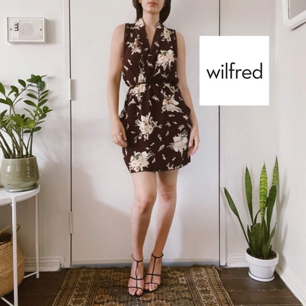 Aritzia Wilfred Sabine Mini Dress in Auburn Floral